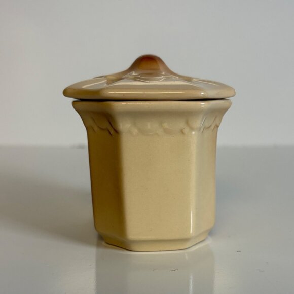 Syracuse China Econo-Rim Lidded Sugar Bowl Cowboy Boot Motif Vintage USA - Picture 2 of 9